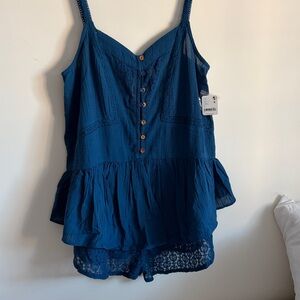 Sailor Blue Women's Swim Tankini Top